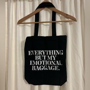 🔥IL MAKIAGE “Everything But My Emotional Baggage”Black Tote Shoulder Bag